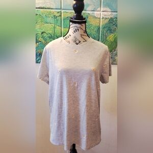 Lucky Brand Gray Boxy Short Sleeve T-Shirt